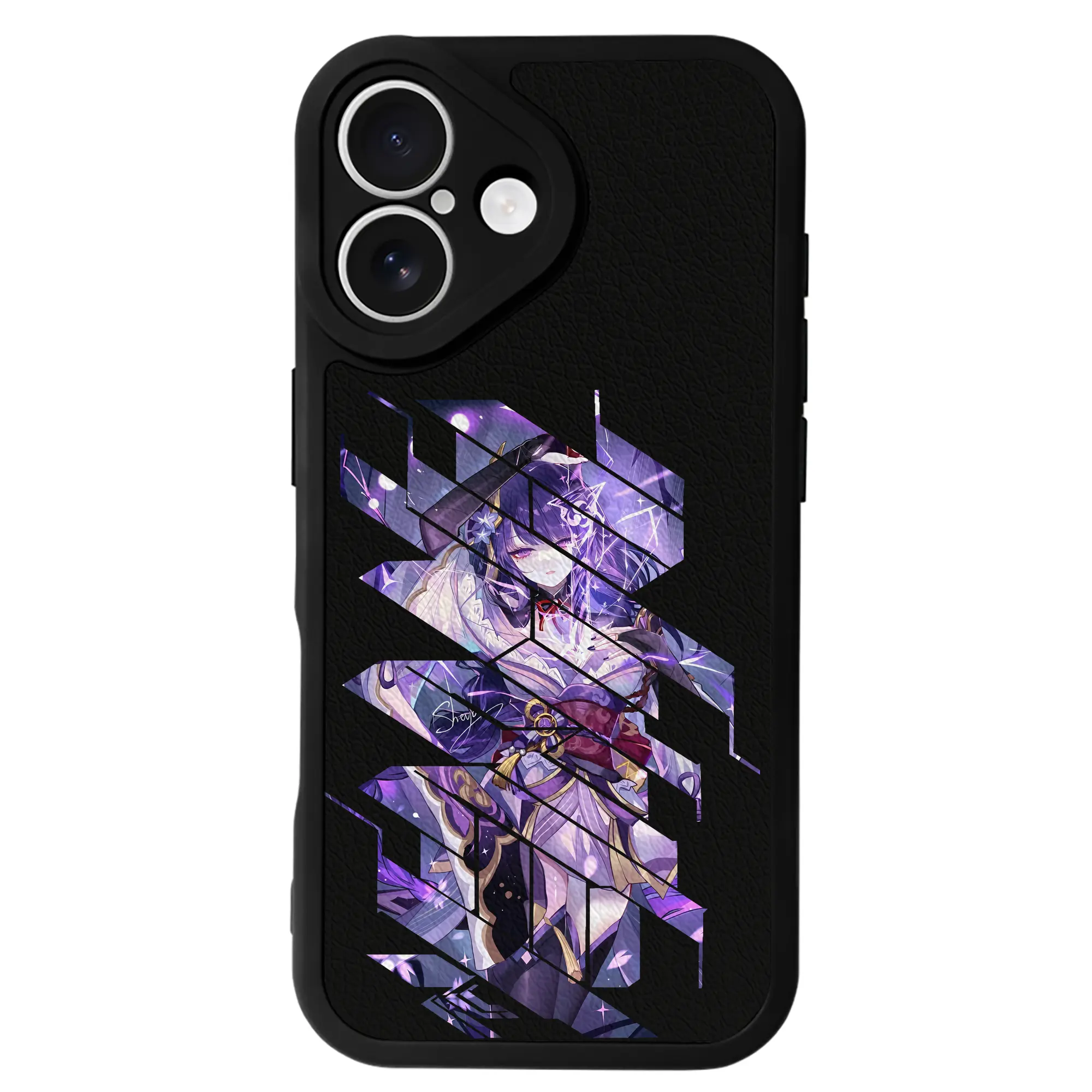 原 神 グッズ 雷電将軍 - IPhone 16シリーズ対応 ・ シリコンスマホケース ・ レザー調 ・ 高精度フィット ・ 耐衝撃 ・ ワイヤレス充電対応 ・ 精密カット